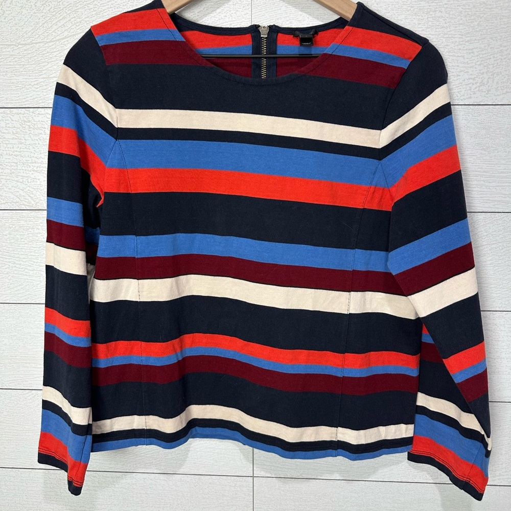 J Crew Striped Top Size Large